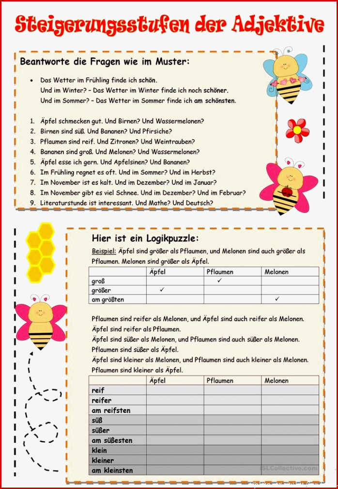 Steigerungsstufen der Adjektive