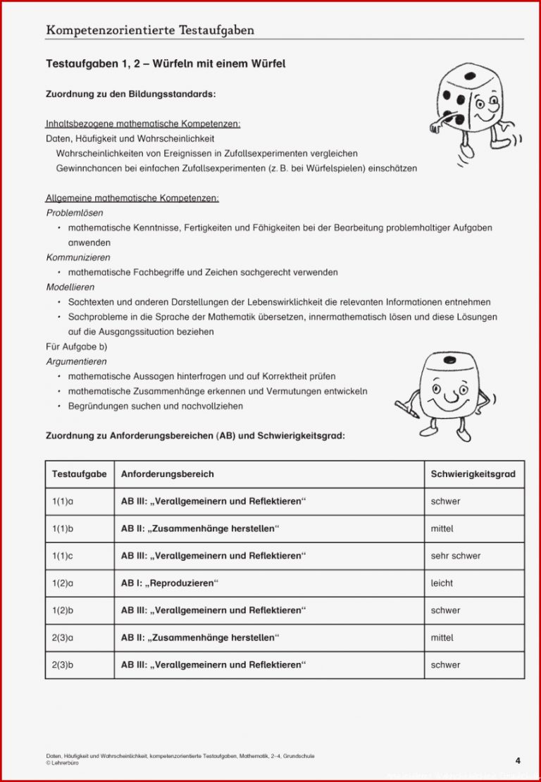 Stochastik · Arbeitsblätter · Grundschule · Lehrerbüro