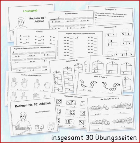 Übungsheft Addition Bis 10 Klasse 1