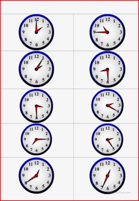 Uhrzeit Memory Arbeitsblatt Kostenlose Daf