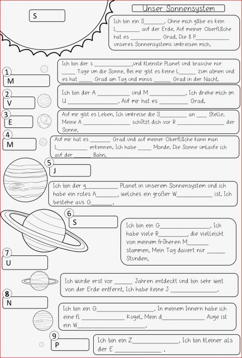 Unser sonnensystem Planeten – Unterrichtsmaterial Im