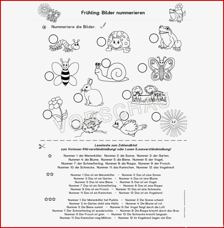 Unterrichtsmaterial für DaF DaZ zum Thema Frühling