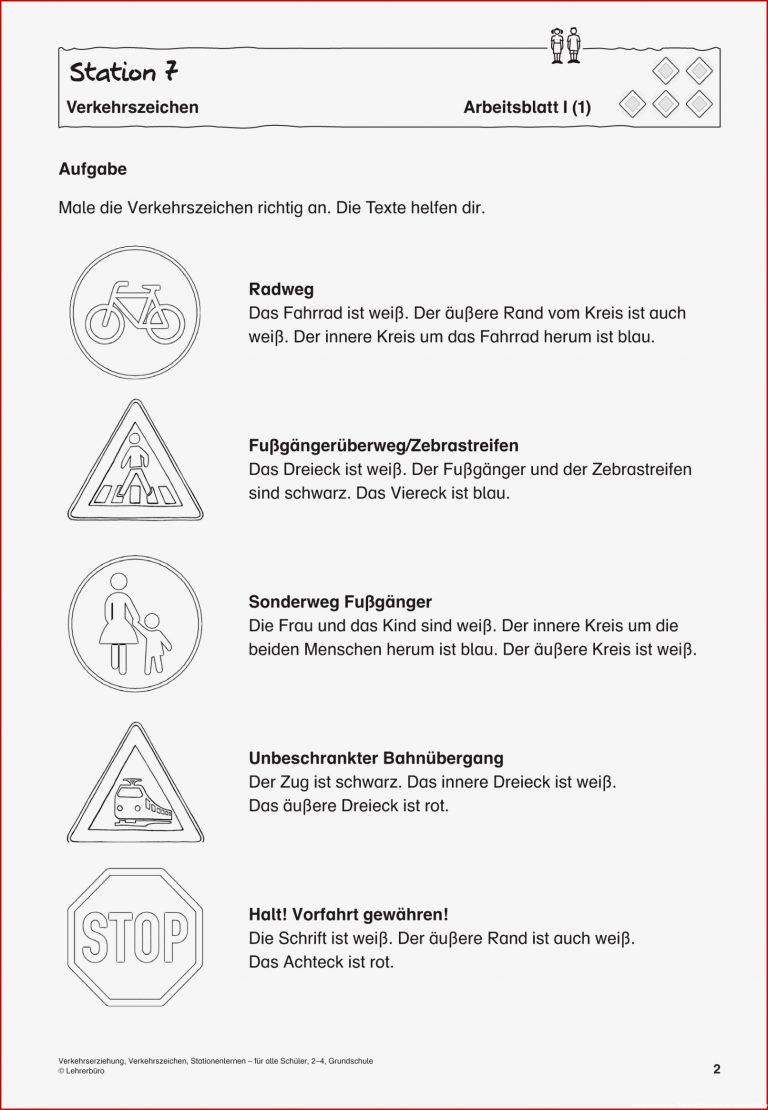 Verkehrssicheres Fahrrad Grundschule Arbeitsblatt