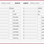 Vokabelliste Numbers Zahlen Bis 100 Zum Einkleben Ins