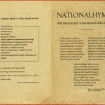 Vorderseite Text Der Nationalhymne Innenseiten