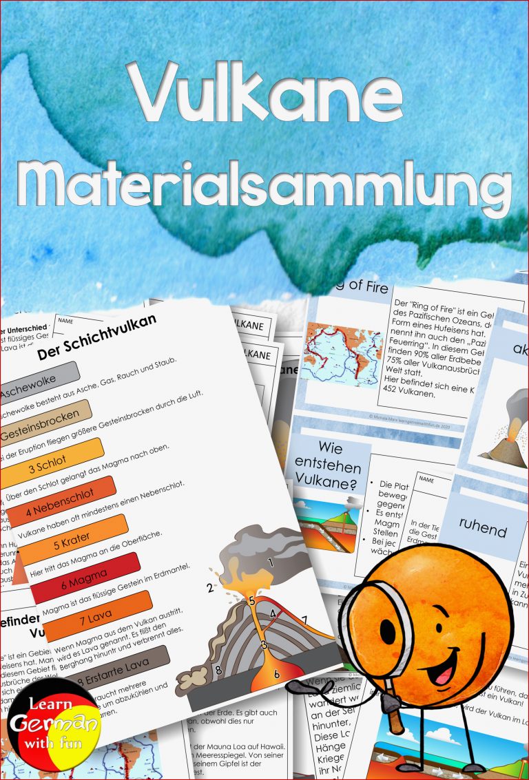 Vulkane Materialsammlung – Unterrichtsmaterial im Fach