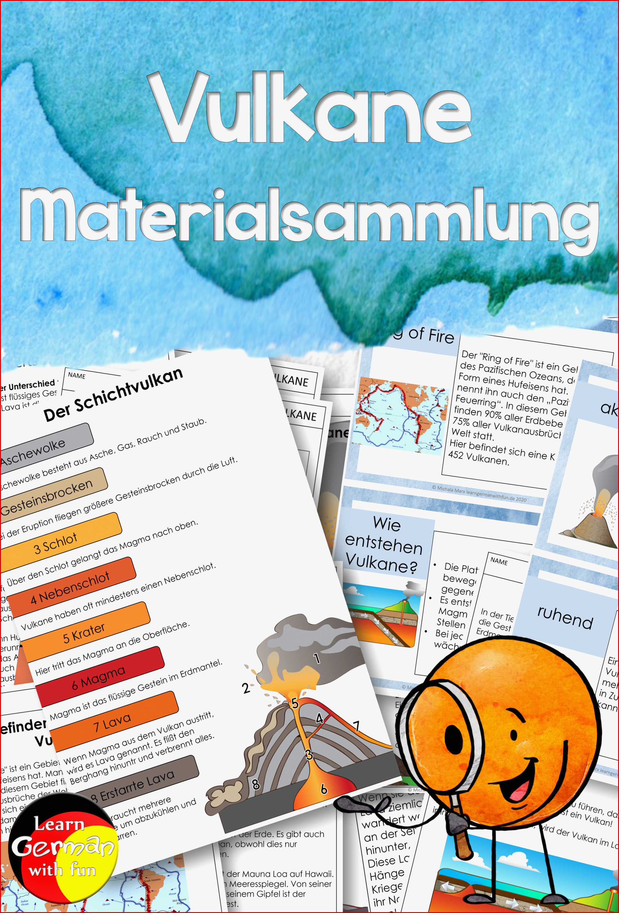 Vulkane Materialsammlung – Unterrichtsmaterial Im Fach