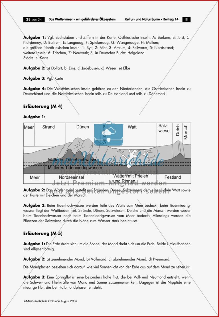Wattenmeer Grundschule Arbeitsblätter Diercke Weltatlas