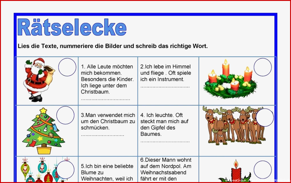 Weihnachten Arbeitsblätter Grundschule
 Weihnachten Arbeitsblätter Kinder Felipa Allen Grundschule Kostenlose