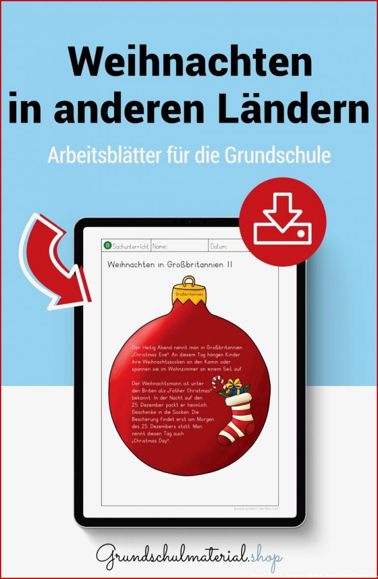 Weihnachten In anderen Ländern Grundschule