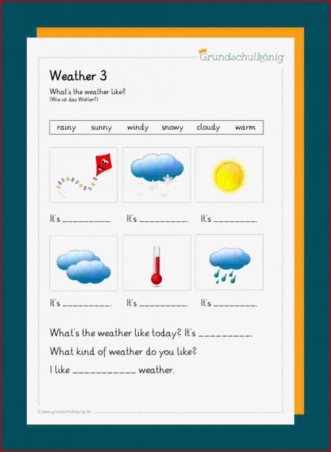 Wettererscheinungen Grundschule Kinderbilderwnload