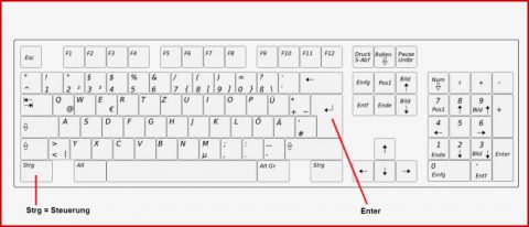 Wo ist "steuerung Enter" Puter Pc Tastatur