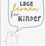 Wochentage Lernen Für Kinder Im Kindergarten Und