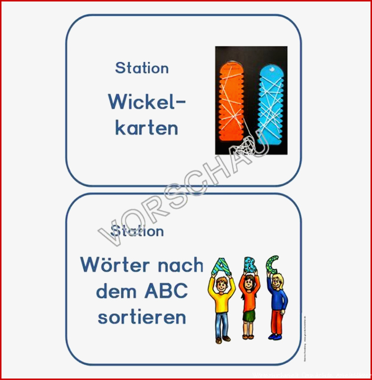 Wörterbucharbeit in der Grundschule Stationslauf zum ABC