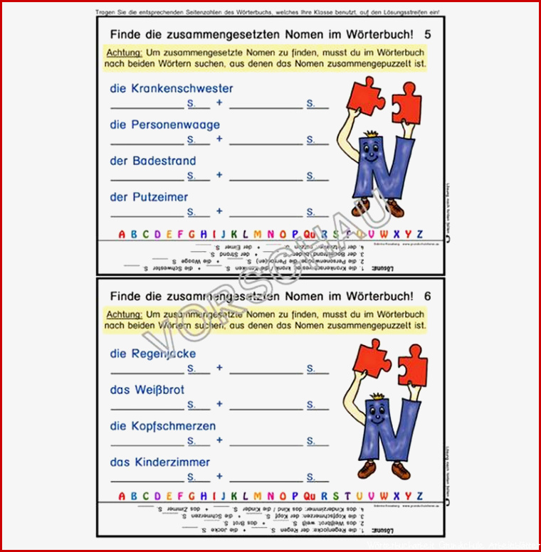 Wörterbucharbeit in der Grundschule Stationslauf zum ABC