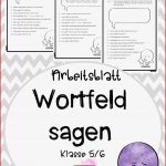 Wortfeld Sagen Dreifach Differenziert