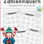 Zahlenmauern Zr 10 20 50 100 Arbeitsblätter