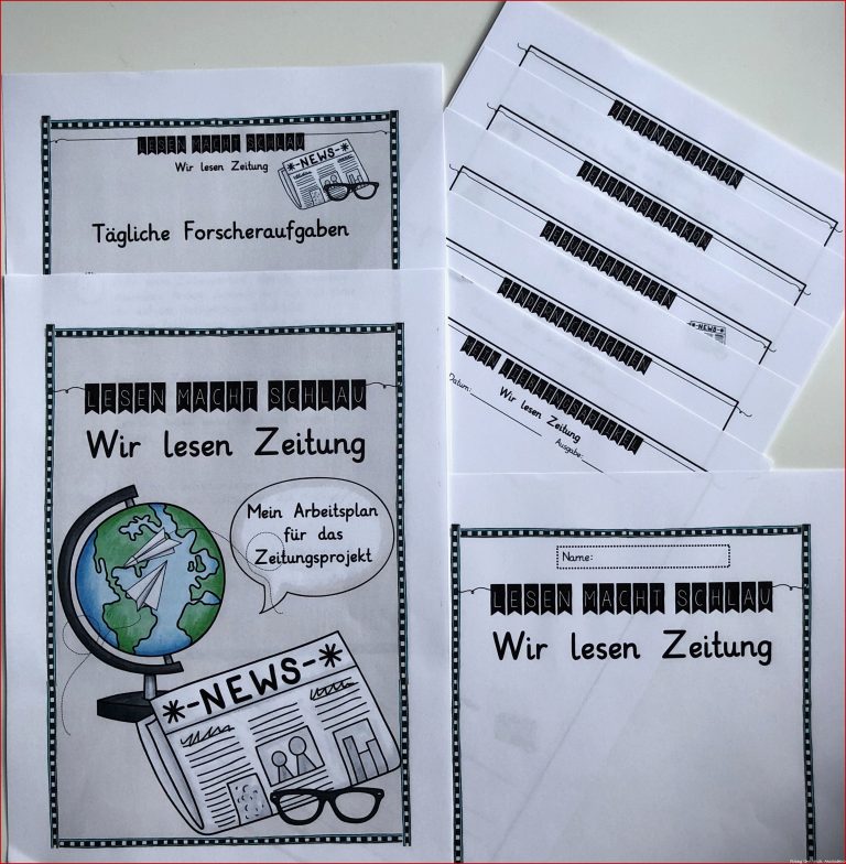 Zeitung In Der Schule Arbeitsblätter Worksheets