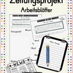 Zeitungsprojekt Arbeitsblätter